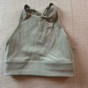 High neck sage green size 6 ribbed lululemon bra
